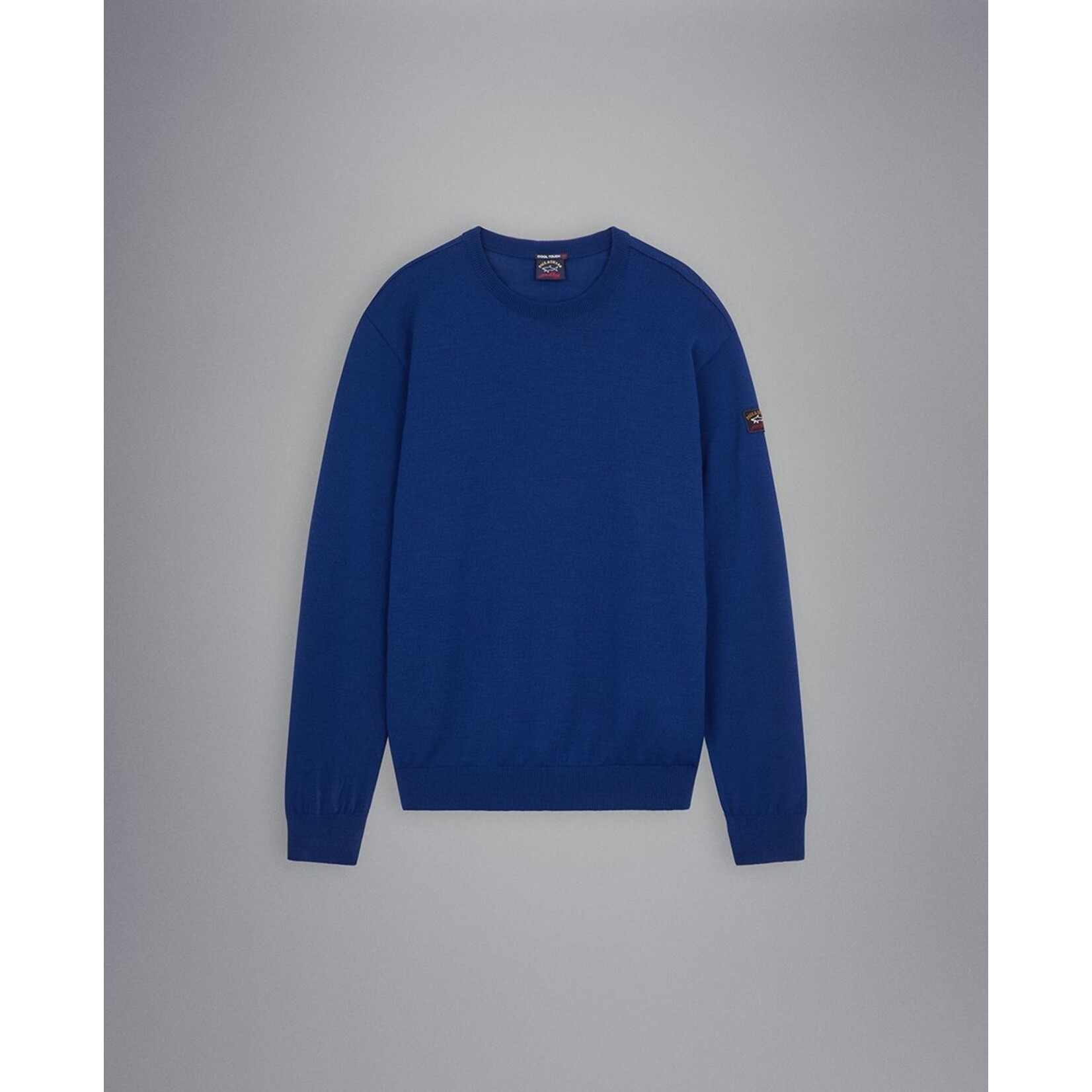 Paul & Shark basic ronde hals trui merino wol cobalt