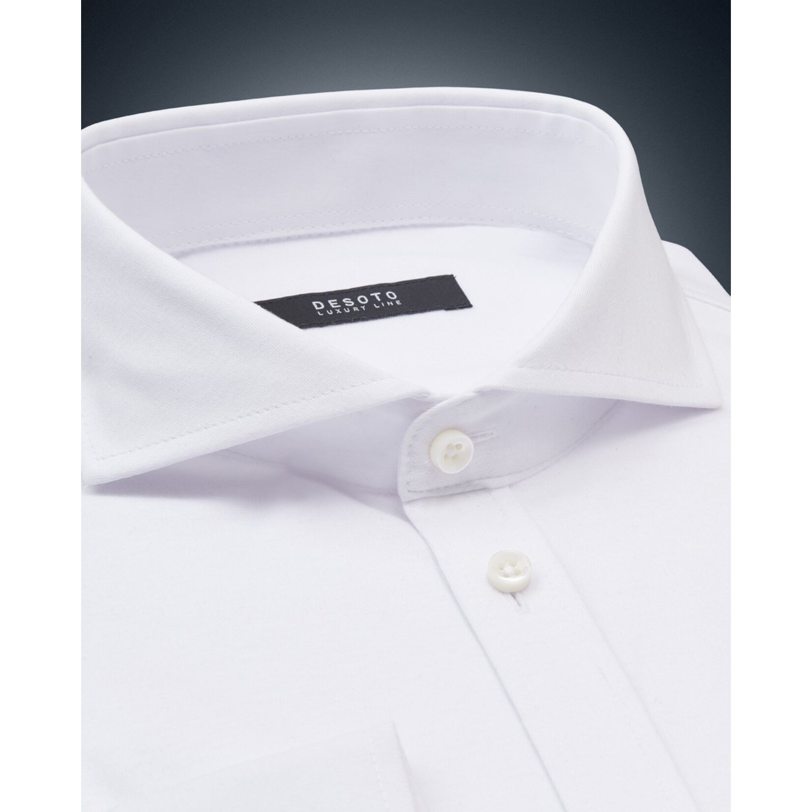 Desoto Luxury jersey overhemd wit