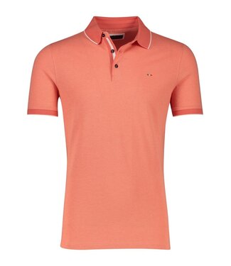 Portofino korte mouw polo met bies perzik