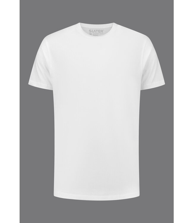 Basic 2-pack ronde hals t-shirt wit