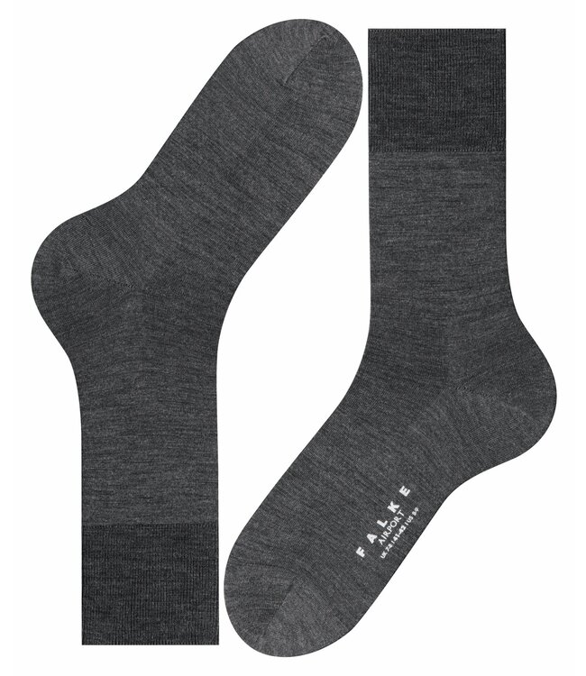 Airport sokken asphalt melange