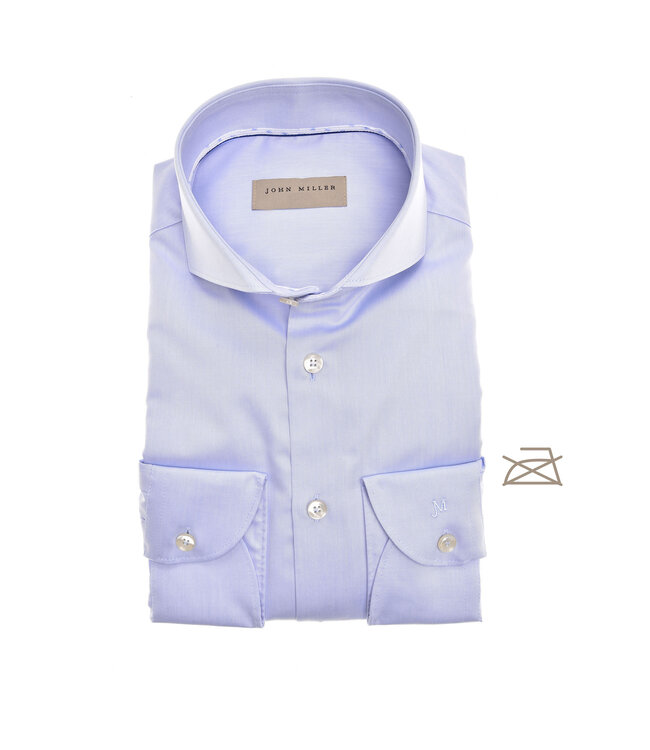 slim fit non iron overhemd lichtblauw