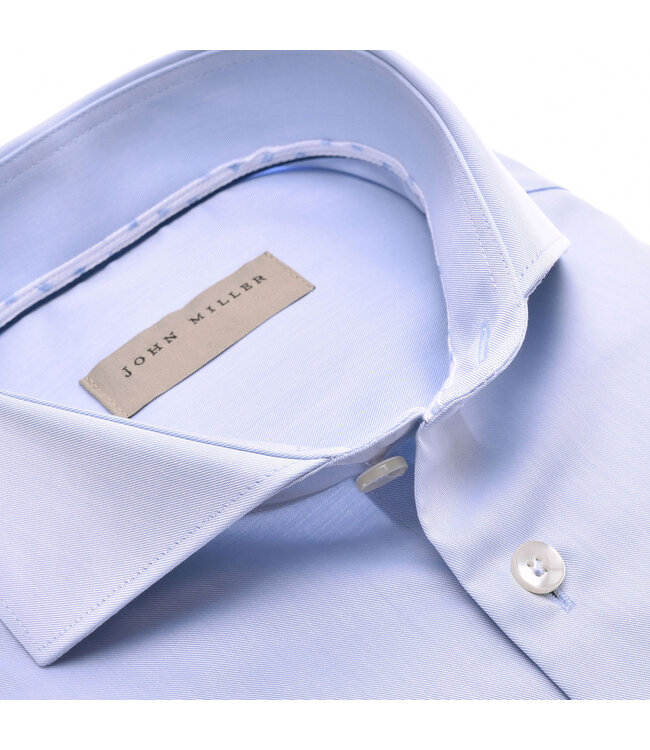 slim fit non iron overhemd lichtblauw