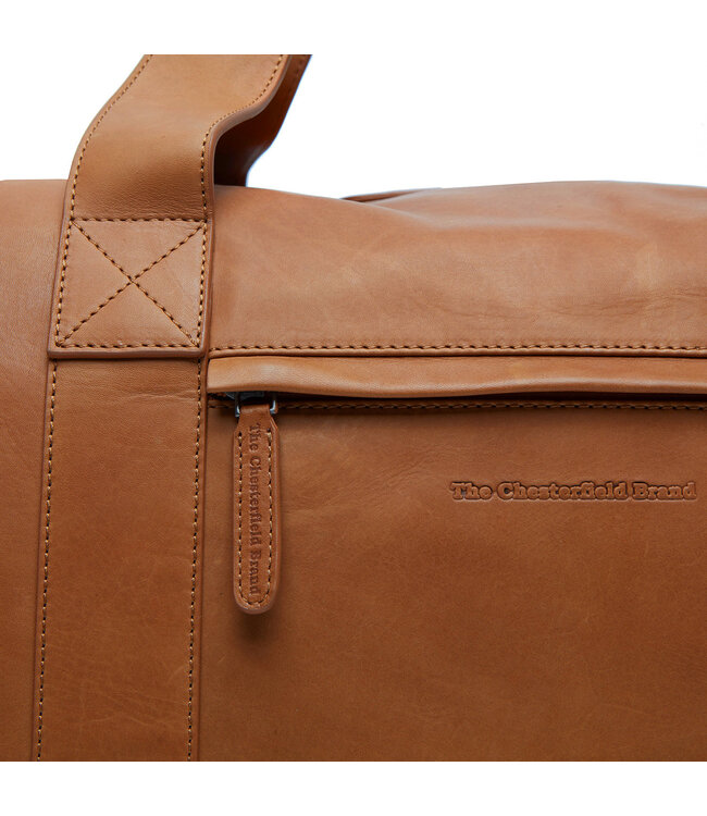 leren weekendtas Hudson cognac