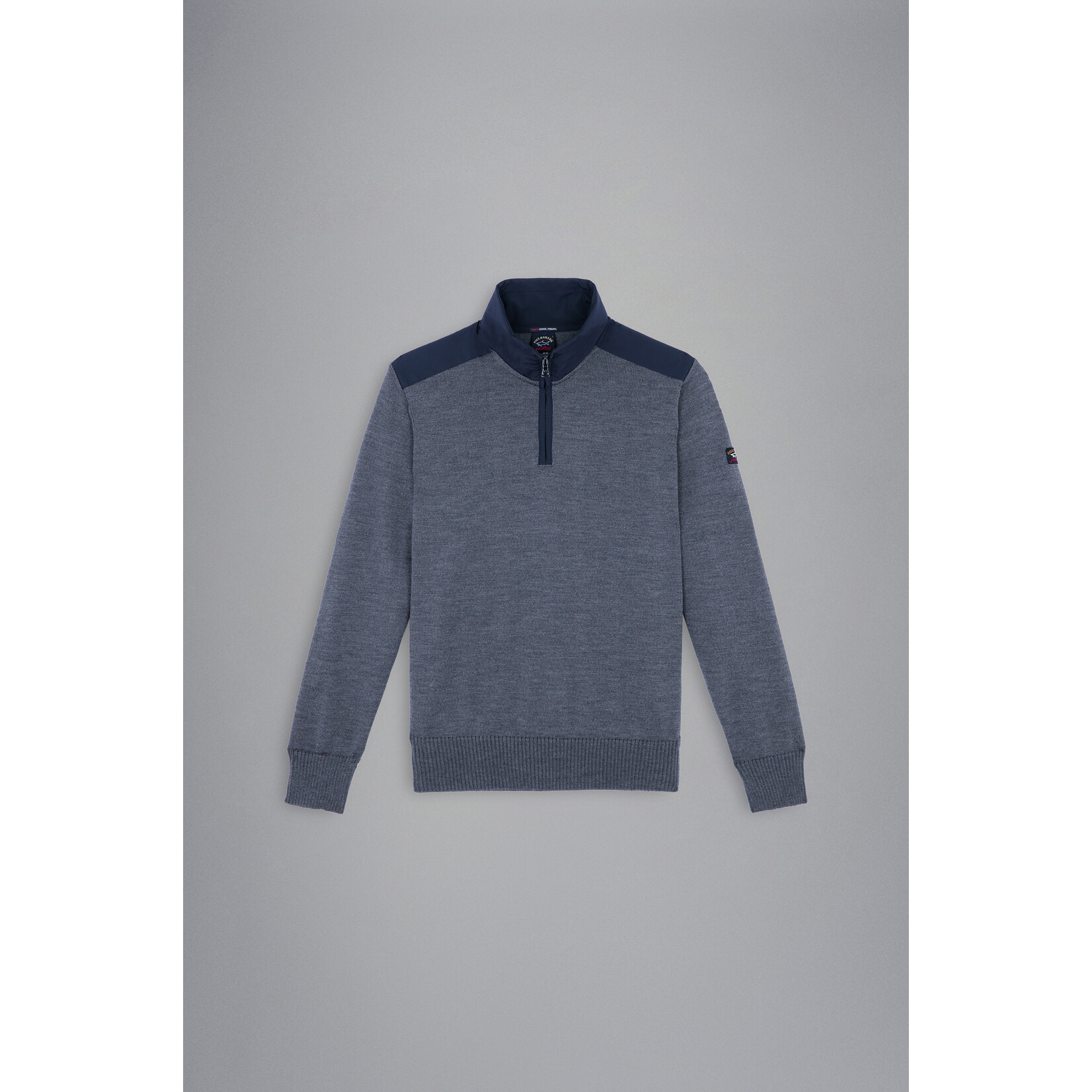 Paul & Shark merino wollen zip trui met Typhoon ® details