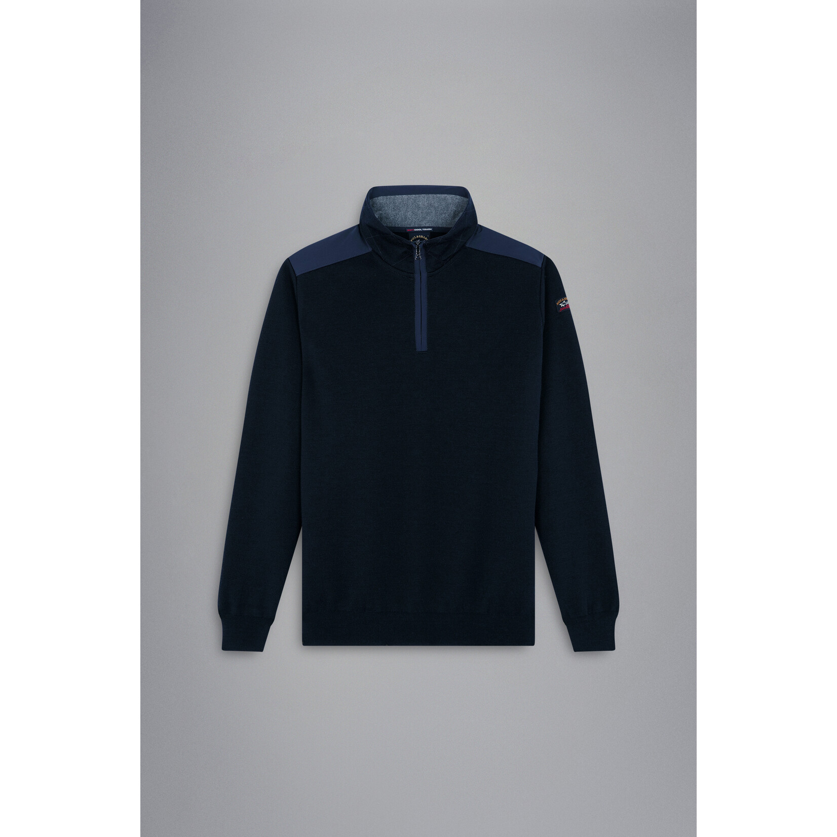 Paul & Shark merino wollen zip trui met Typhoon ® details