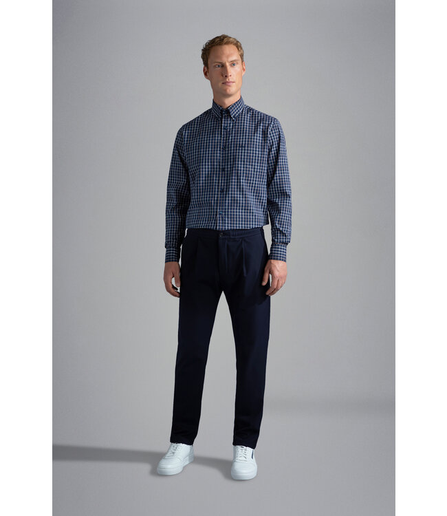 regular fit overhemd marine ruit