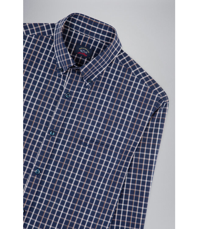 regular fit overhemd marine ruit