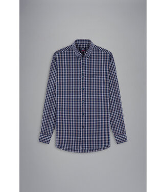 Paul & Shark regular fit overhemd marine ruit