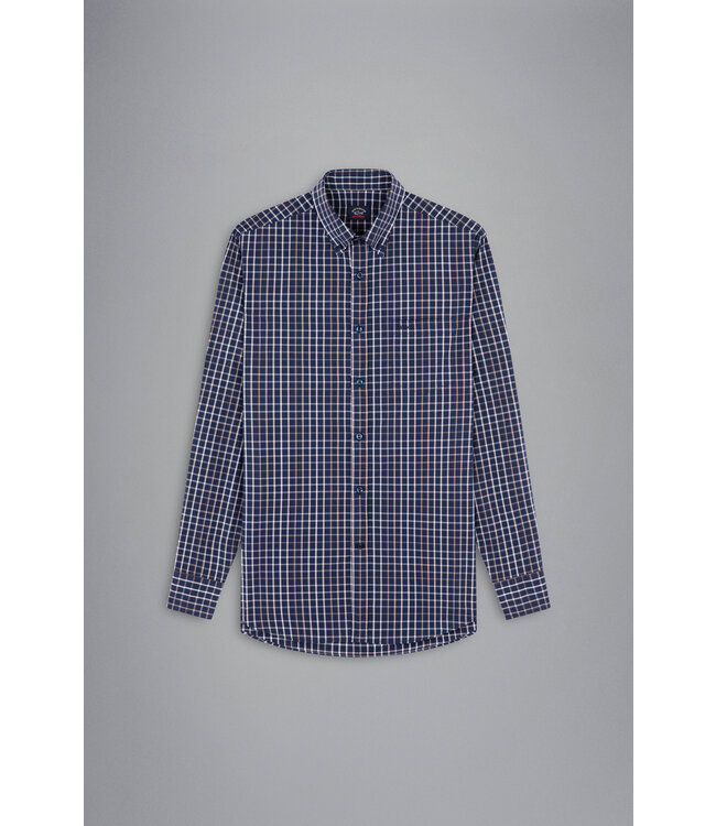 regular fit overhemd marine ruit