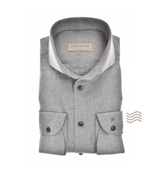 John Miller slim fit easy care overhemd grijs