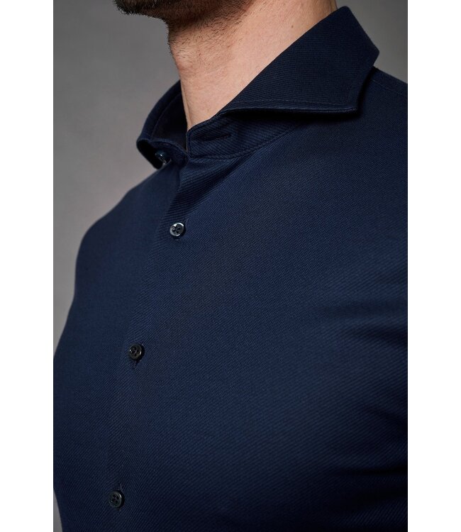 jersey overhemd marine twill
