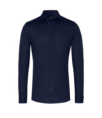 Desoto Luxury jersey overhemd marine twill