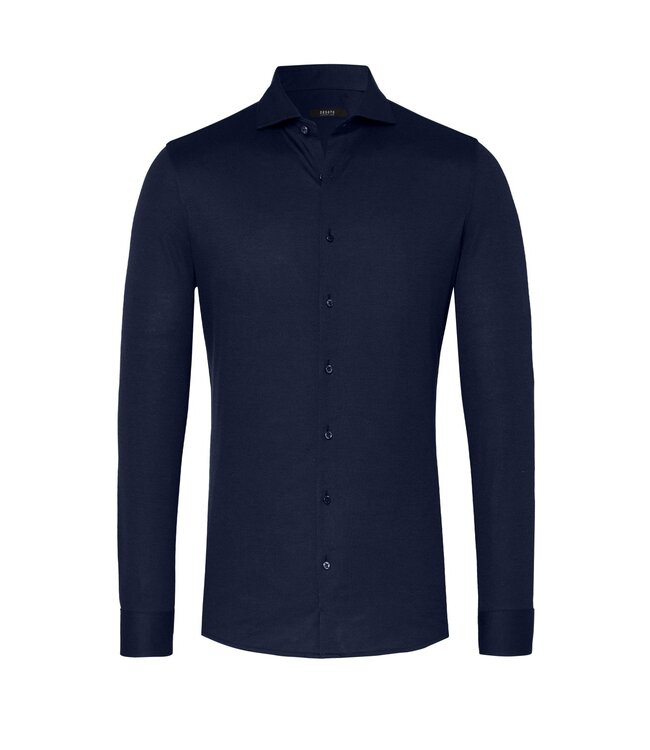 jersey overhemd marine twill