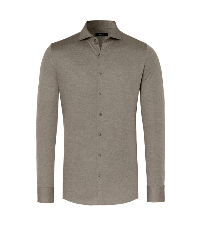 jersey overhemd beige twill