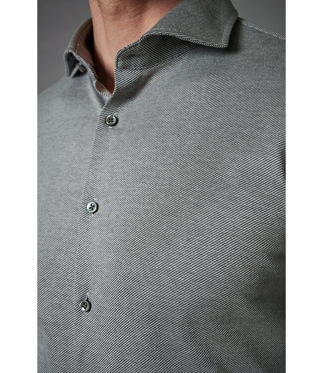 jersey overhemd grijs twill