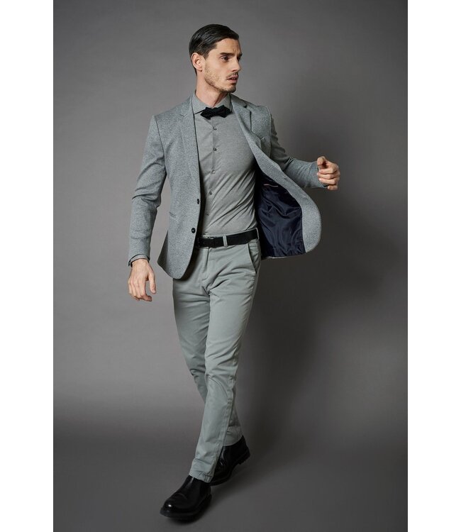 jersey overhemd grijs twill