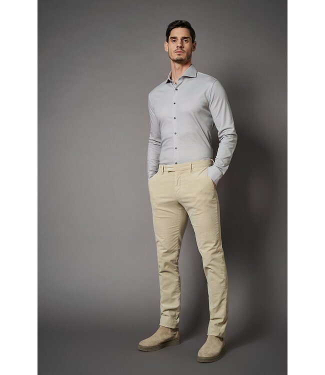 jersey overhemd pied-de-poule grijs