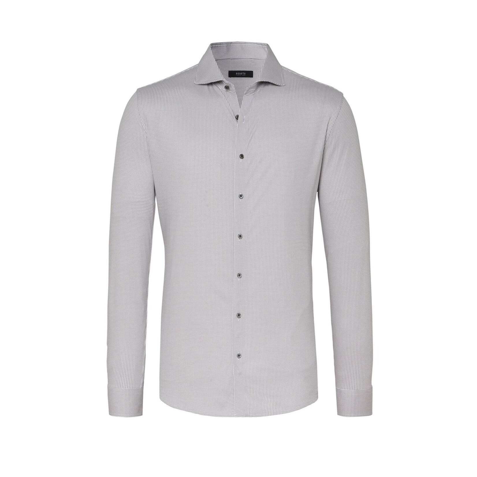 Desoto Luxury jersey overhemd pied-de-poule grijs