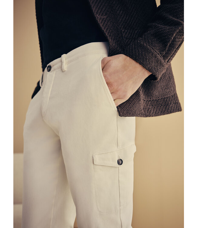 Subway slim fit winter cargo ivoor