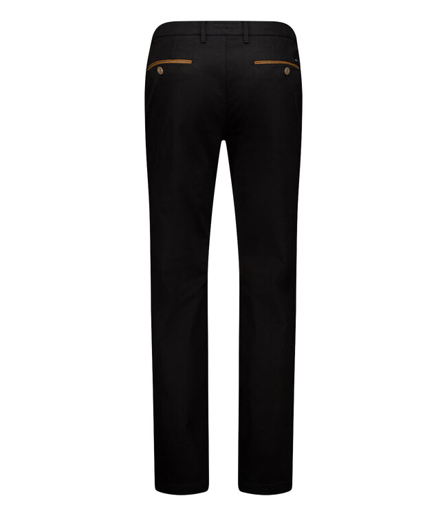 Benny-3 modern fit winter chino zwart