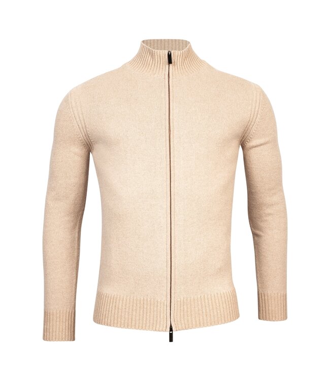 wollen vest licht camel