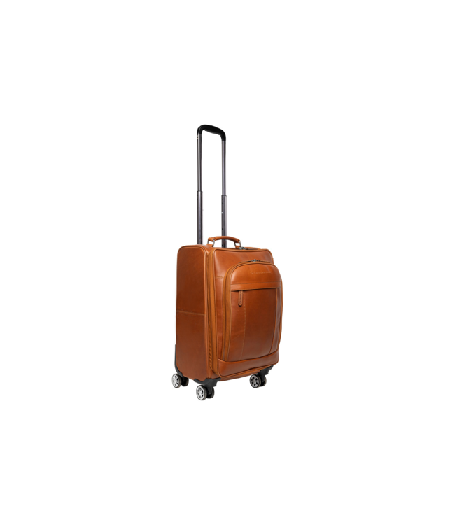 leren trolleykoffer Key Largo cognac