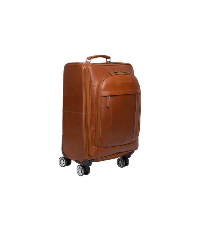 leren trolleykoffer Key Largo cognac