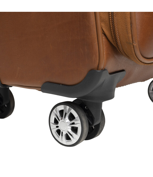 leren trolleykoffer Key Largo cognac