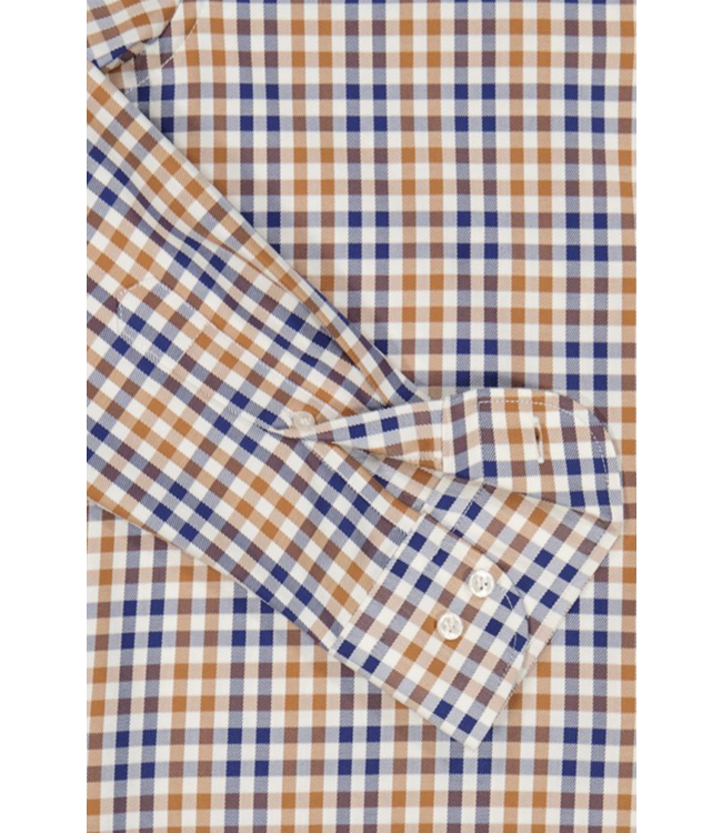 regular fit overhemd blauw ruit