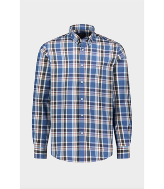 Paul & Shark regular fit overhemd blauw ruit