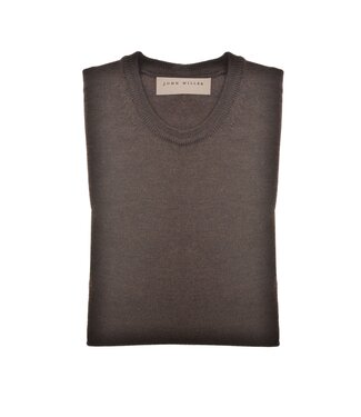 John Miller wollen crew neck pullover bruin