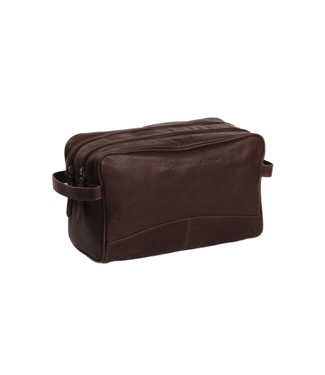 leren toilettas Stefan bruin