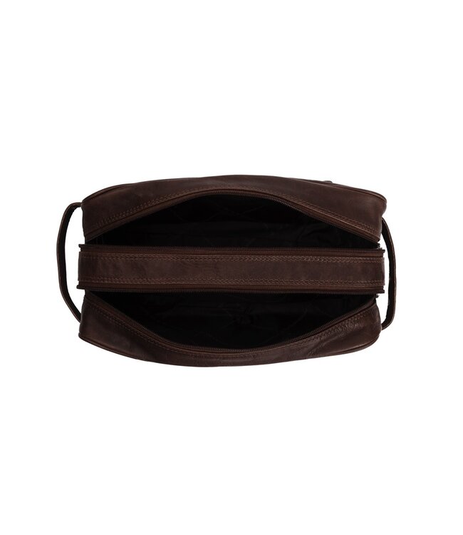 leren toilettas Stefan bruin