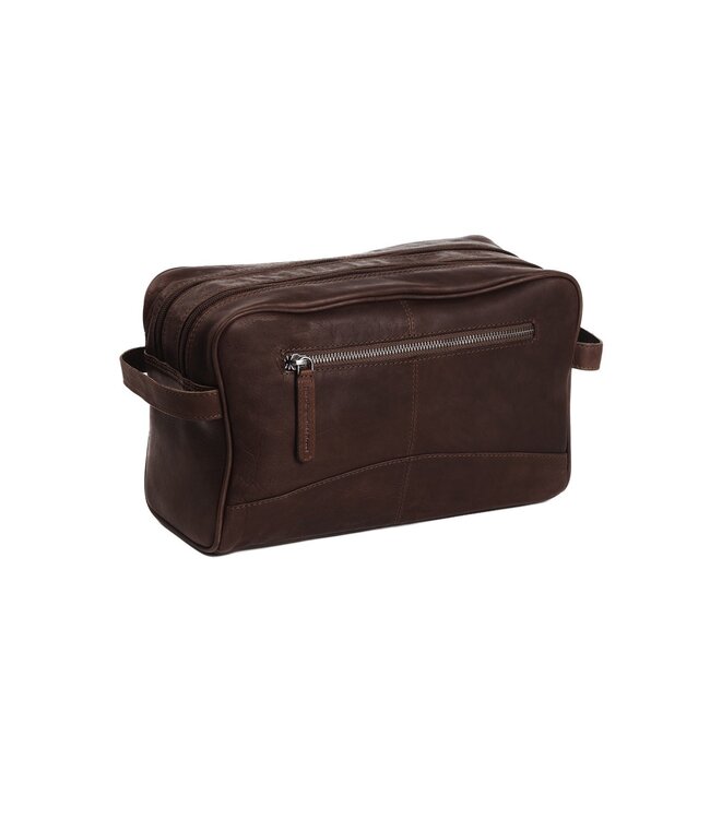 leren toilettas Stefan bruin