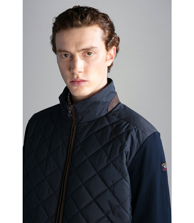 wollen hybride vest Typhoon details marine