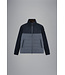 Paul & Shark wollen hybride vest met imitatiebond marine