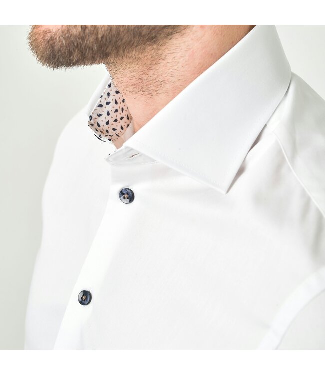 modern fit overhemd wit
