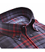 modern fit flanel overhemd ruit blauw