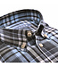 modern fit flanel overhemd ruit marine