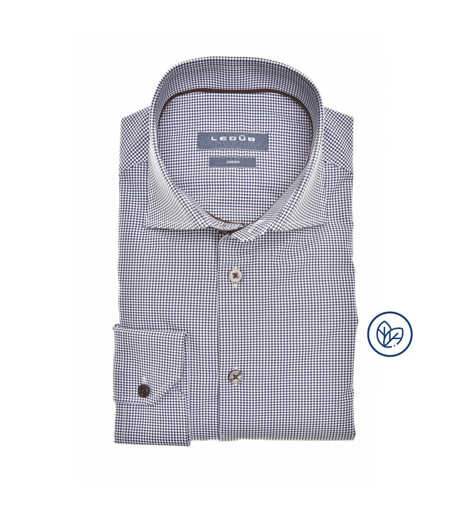 modern fit overhemd marine print