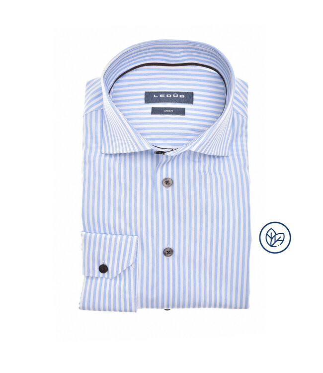 slim fit overhemd lichtblauw streep