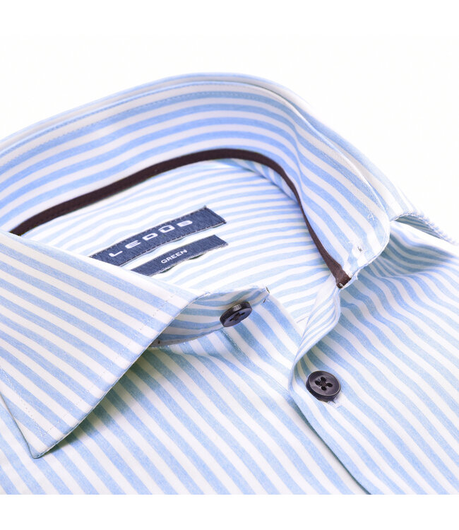 slim fit overhemd lichtblauw streep