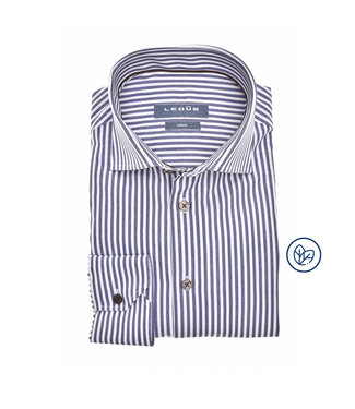 Ledûb slim fit overhemd marine streep