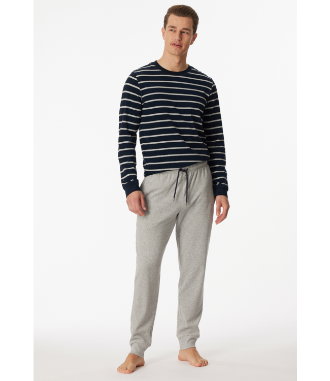 badstof pyjama nachtblauw