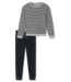 badstof pyjama grijs melange