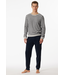 badstof pyjama grijs melange