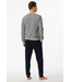 badstof pyjama grijs melange