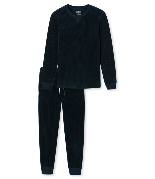 corduroy pyjama nachtblauw
