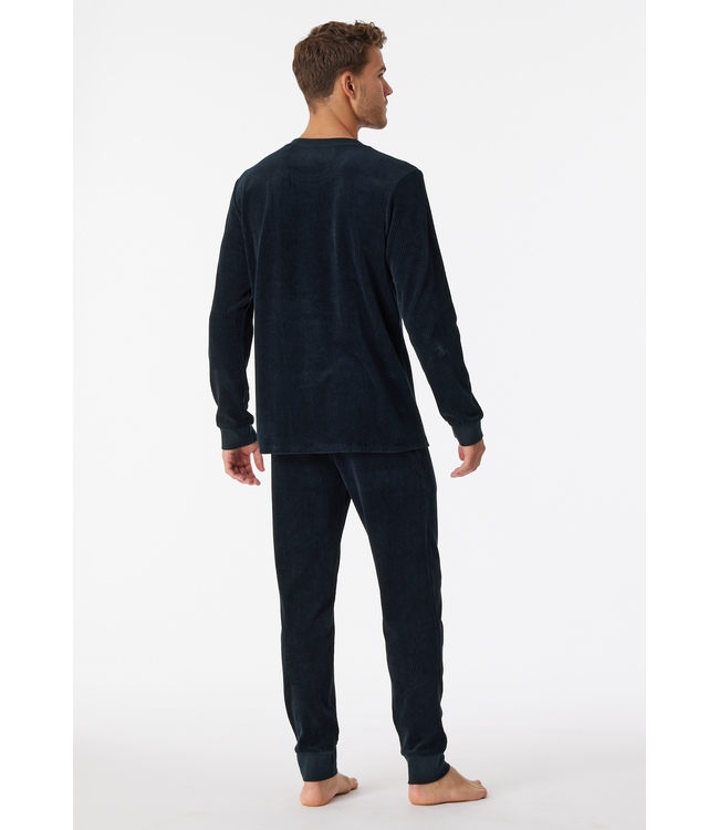corduroy pyjama nachtblauw